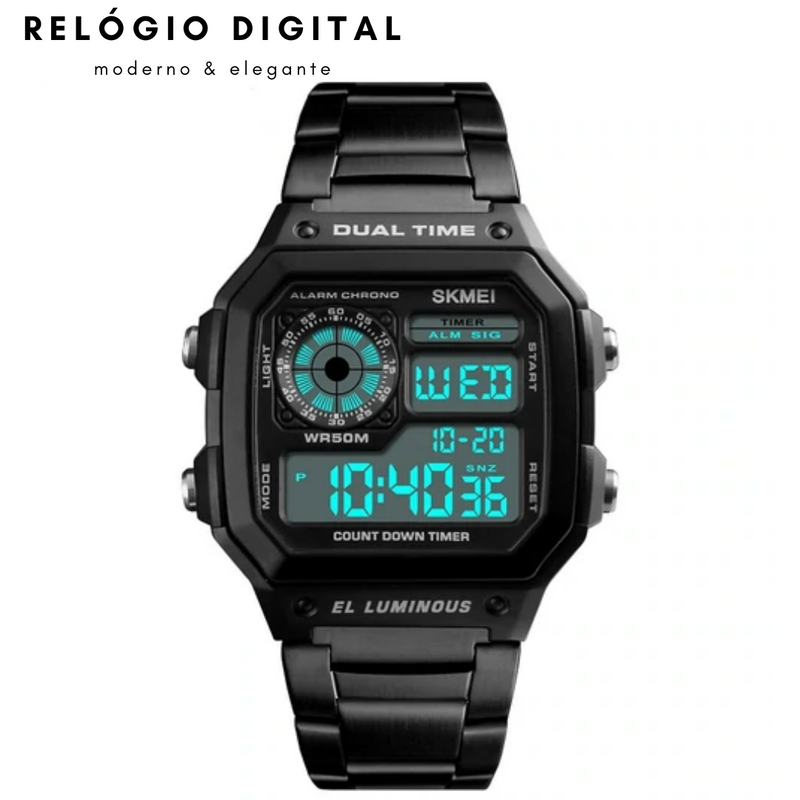 Relógio Digital Sport Casual Retrô Moda Men (Cód. 242894206GS)