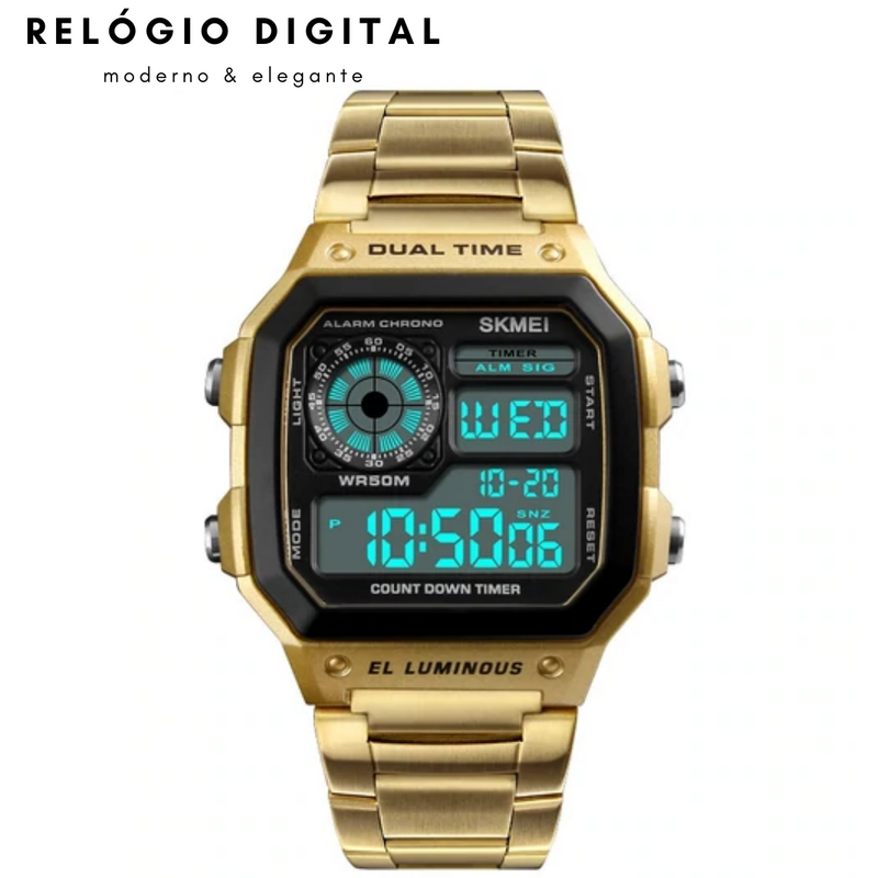 Relógio Digital Sport Casual Retrô Moda Men (Cód. 242894206GS)