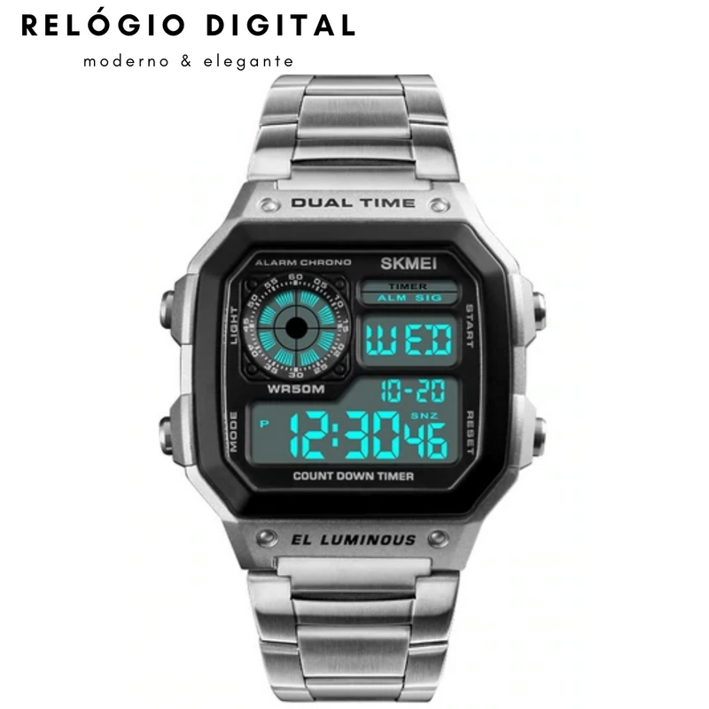 Relógio Digital Sport Casual Retrô Moda Men (Cód. 242894206GS)