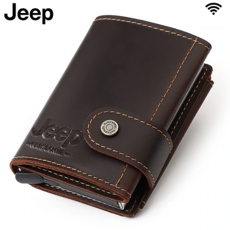 Carteira Jeep em Couro Genuíno Original Card Holder (Cód. 2109202155GS)