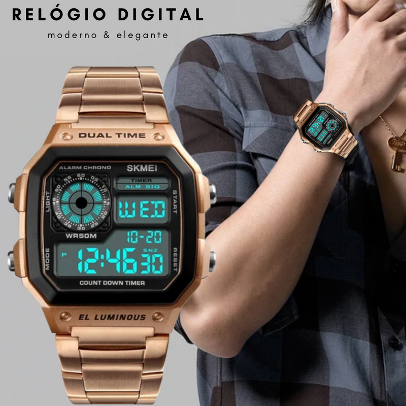 Relógio Digital Sport Casual Retrô Moda Men (Cód. 242894206GS)