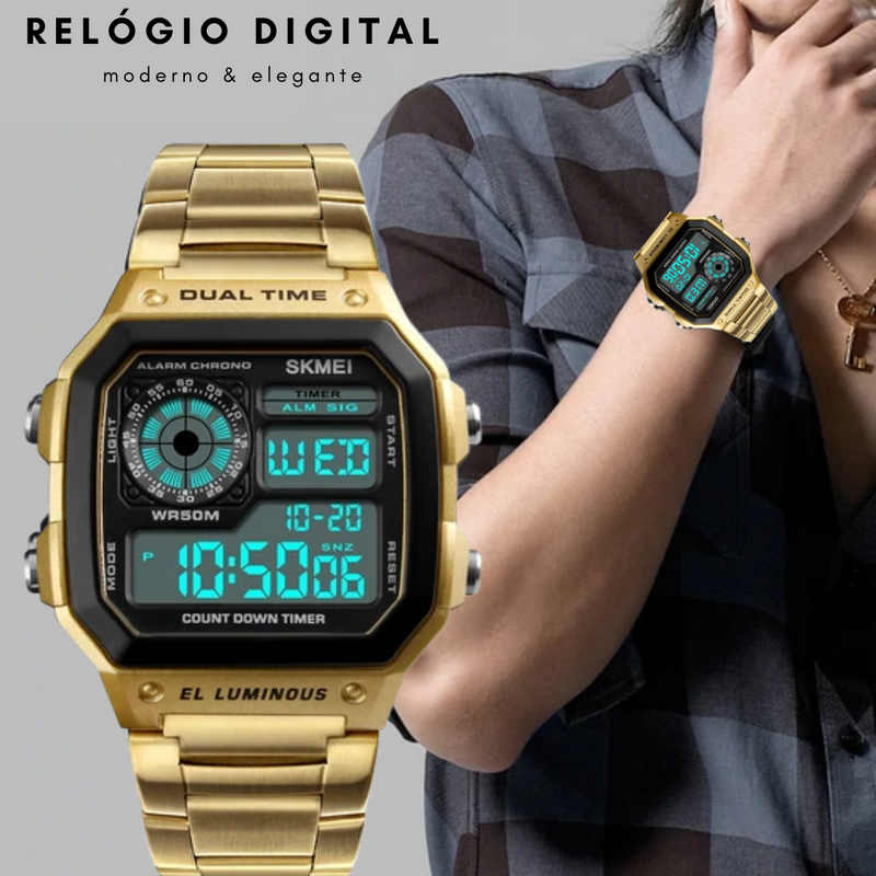 Relógio Digital Sport Casual Retrô Moda Men (Cód. 242894206GS)