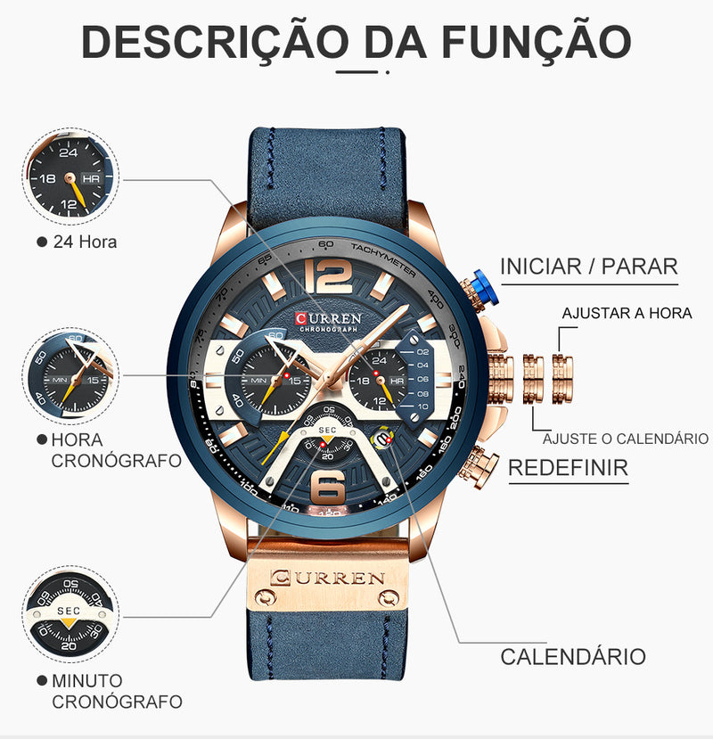 Relógio Masculino Curren Army Military 2021 (Cód. 061422020GS)