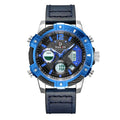 Relógio Masculino Golden Hour Digital Led Pulseira em Couro 2021 (Cód. 12062020GS)