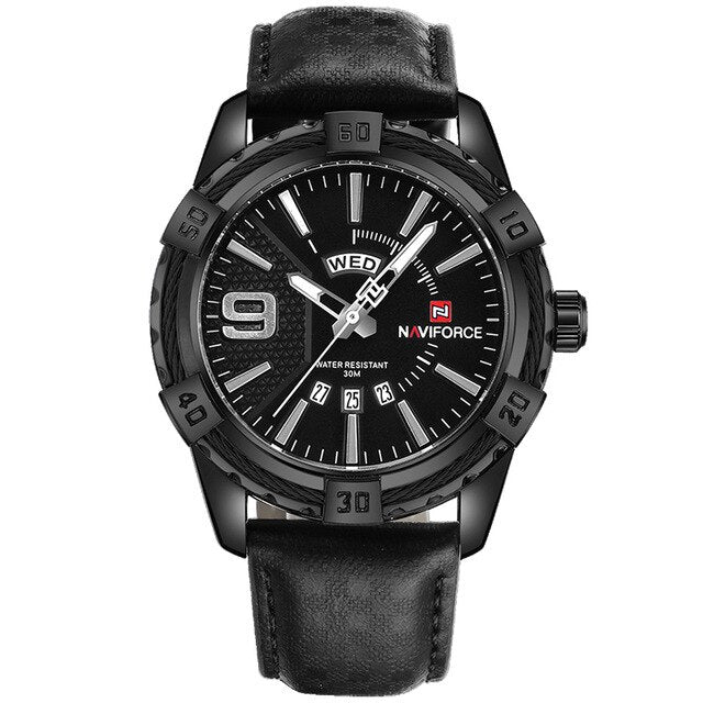 Relógio Confidence Sport Fino Naviforce Pulseira em Couro (Cód. 341432020GS)