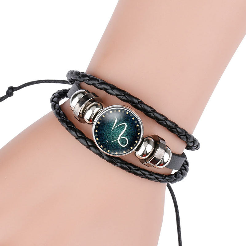 Pulseira Unisex Luminosa em Couro - Signos