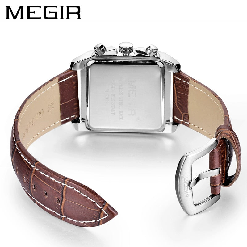 Relógio Masculino Quartz Megir Pulseira em Couro 2021 (cód. 104252021GS)